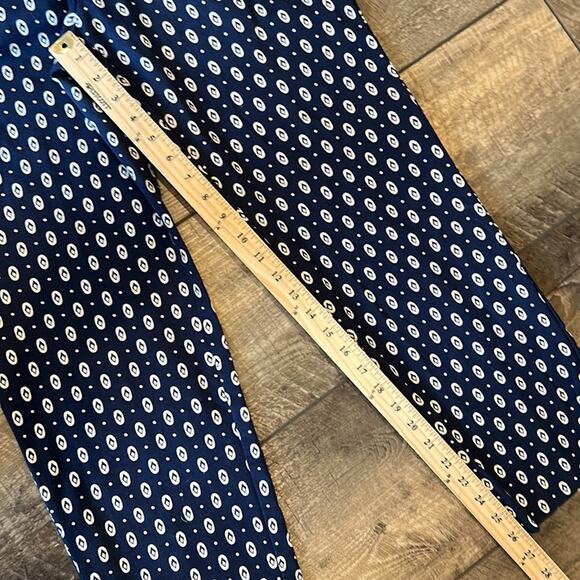 Loft Marisa Navy Print Trouser Pant Size 12 - Picture 4 of 8